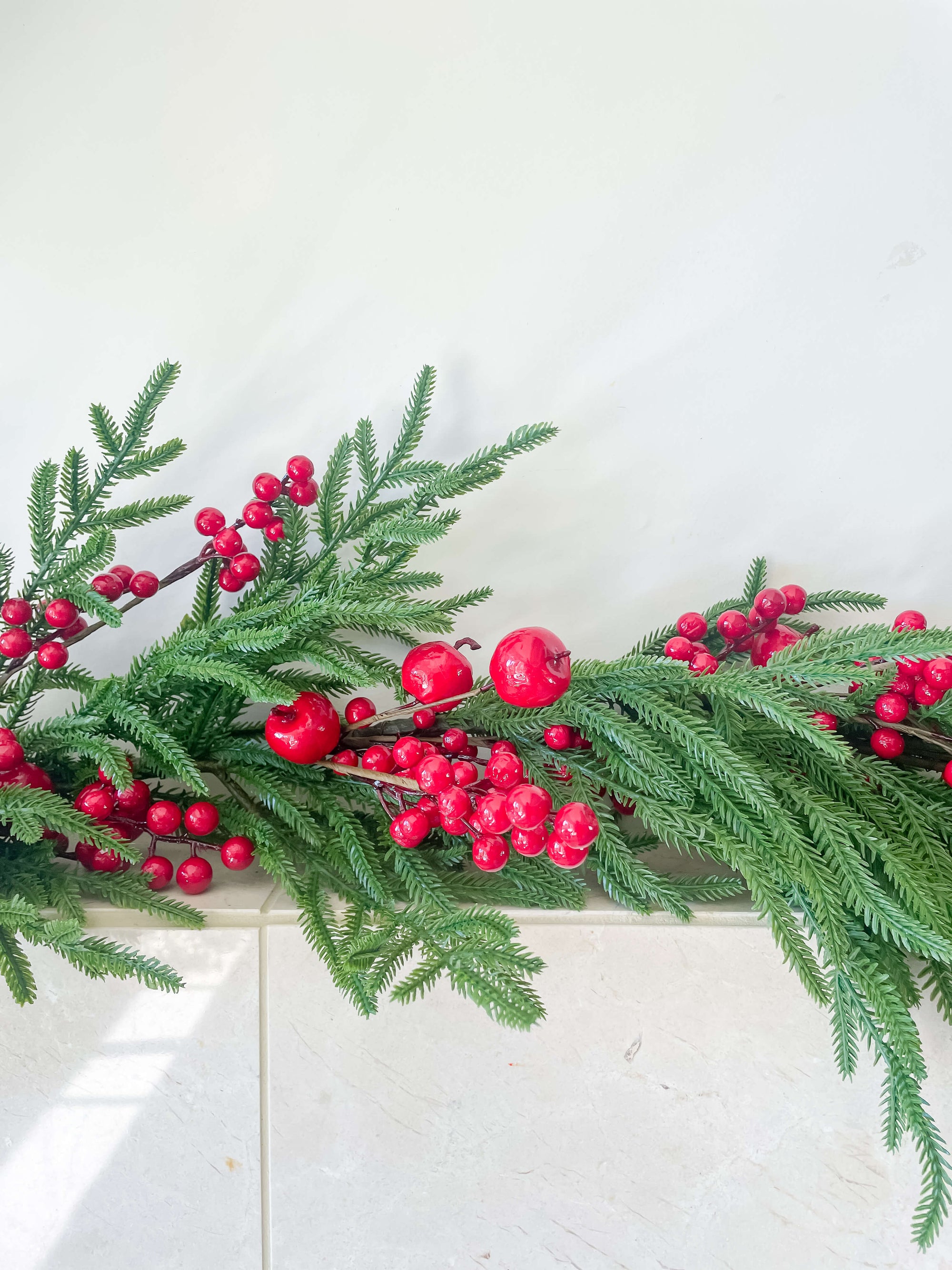 Red Apple & Berry Norfolk Garland 60"