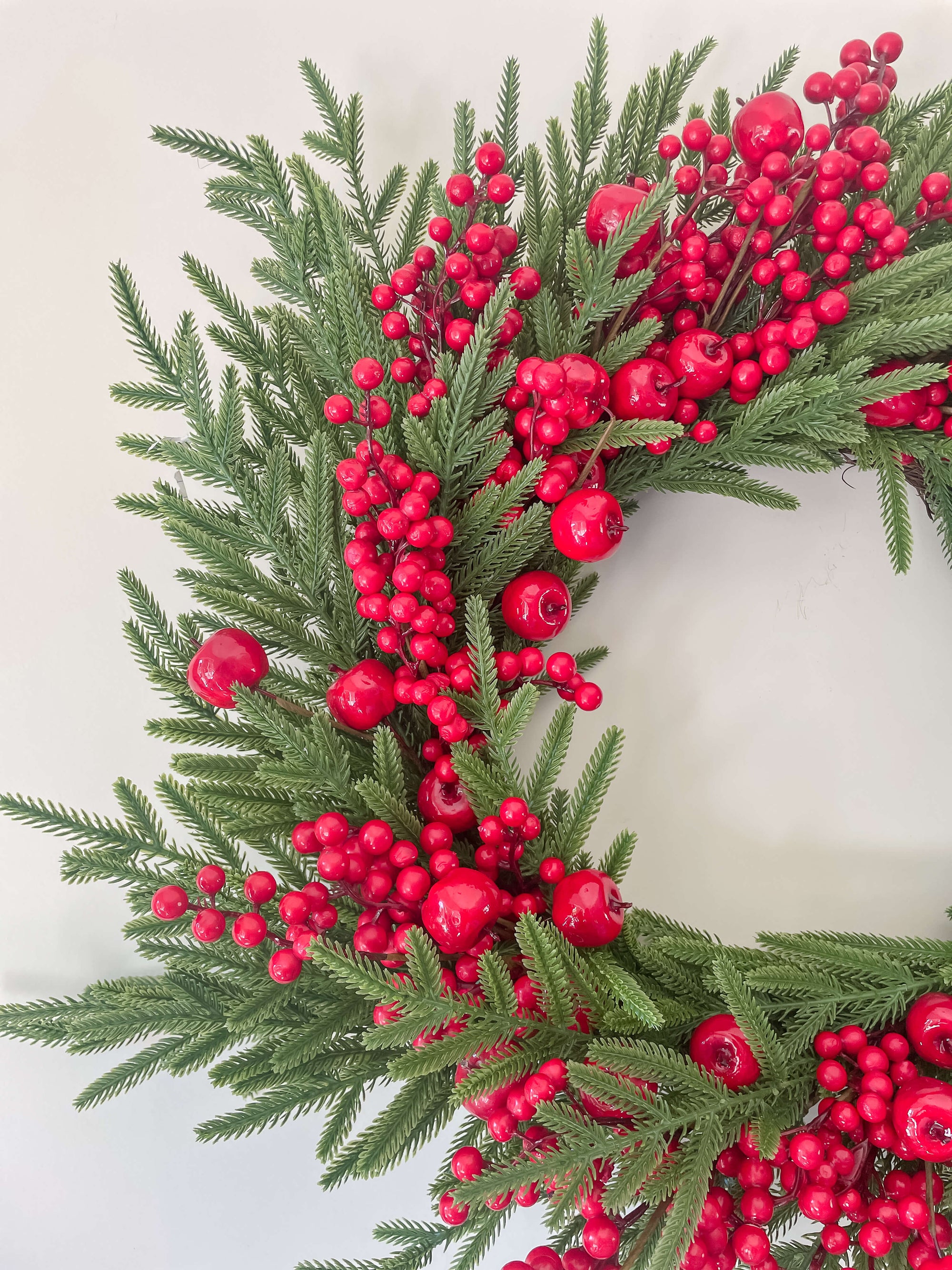 Red Apple & Berry Norfolk Wreath 24"