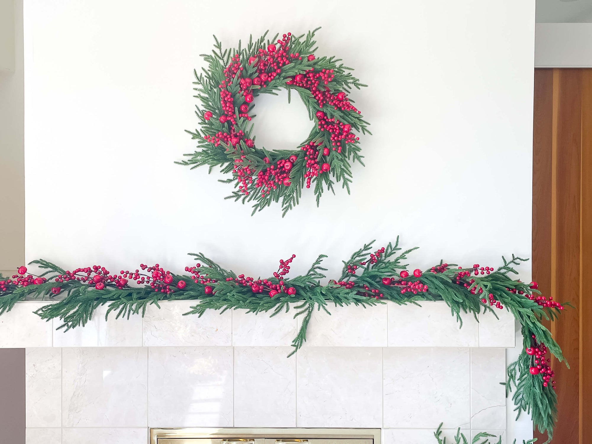 Red Apple & Berry Norfolk Garland 60"