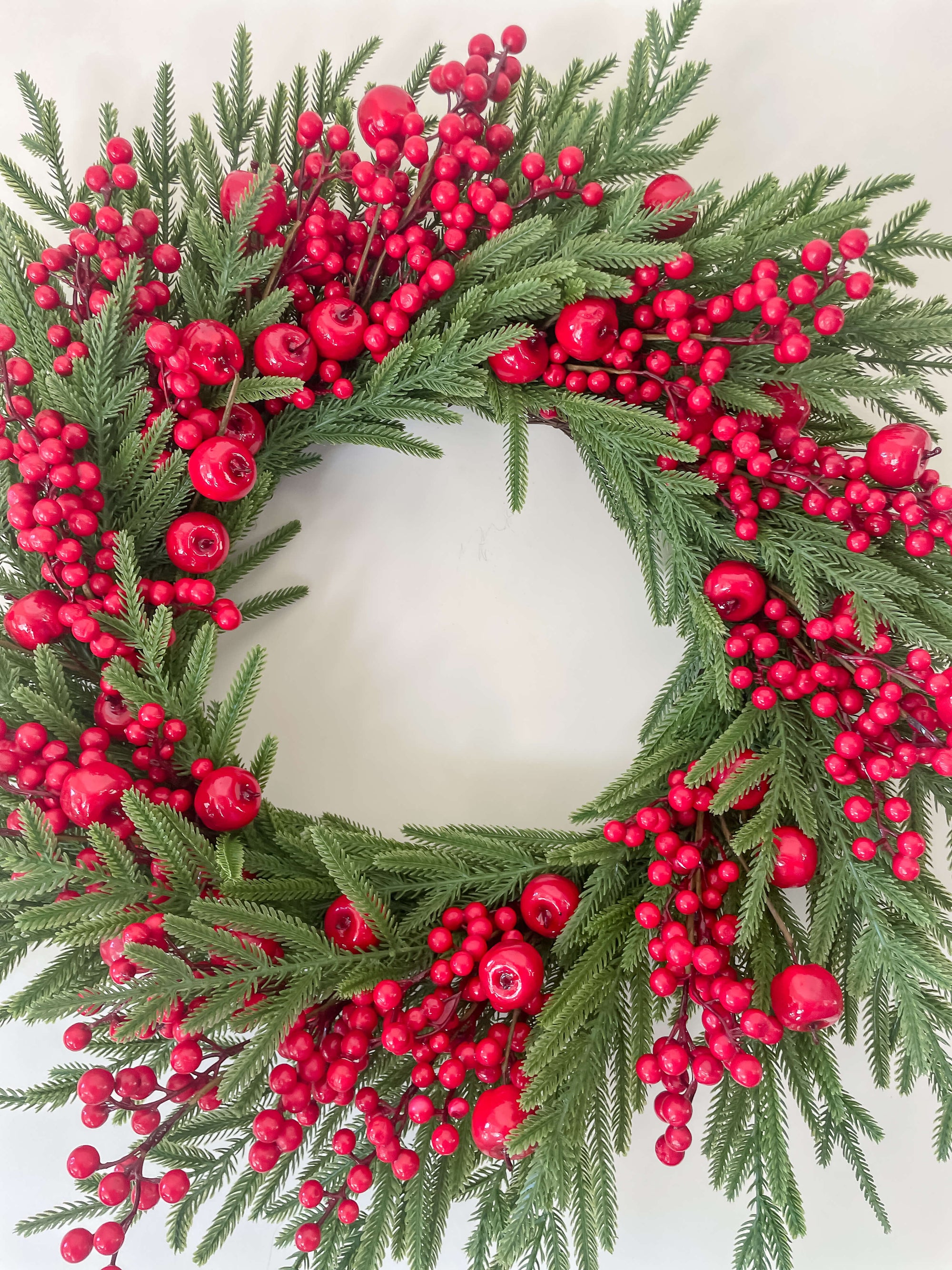 Red Apple & Berry Norfolk Wreath 24"