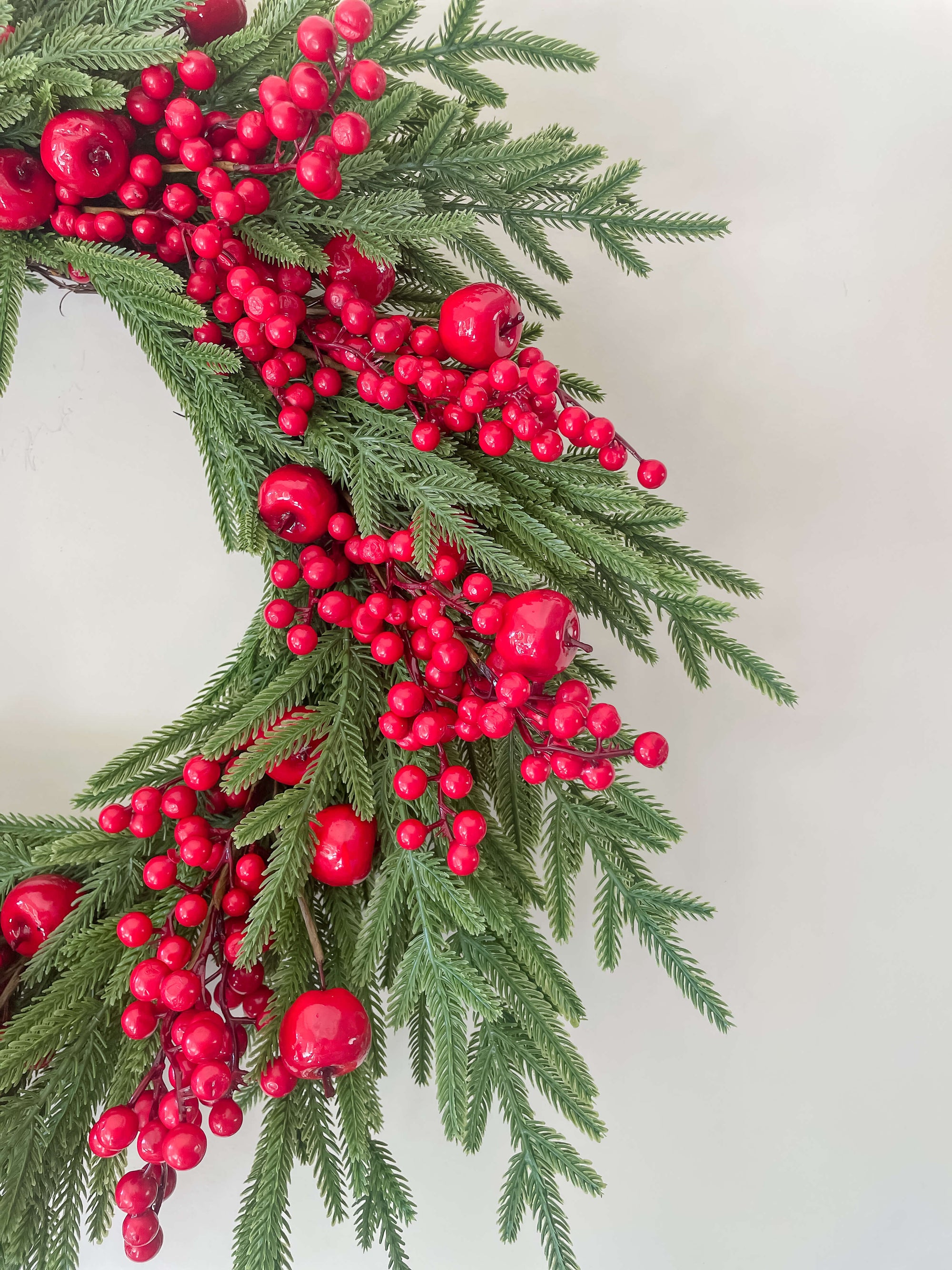 Red Apple & Berry Norfolk Wreath 24"