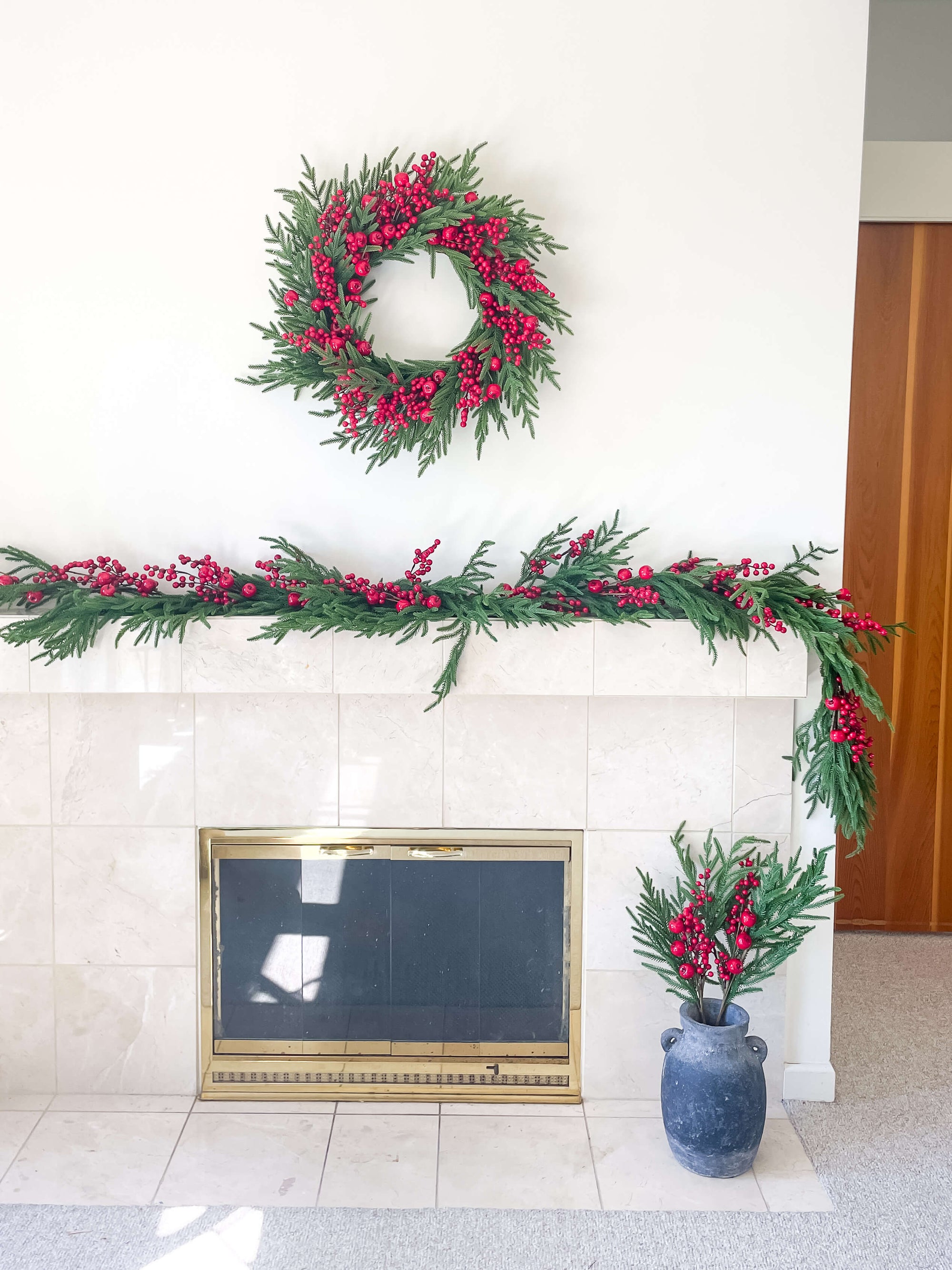 Red Apple & Berry Norfolk Garland 60"