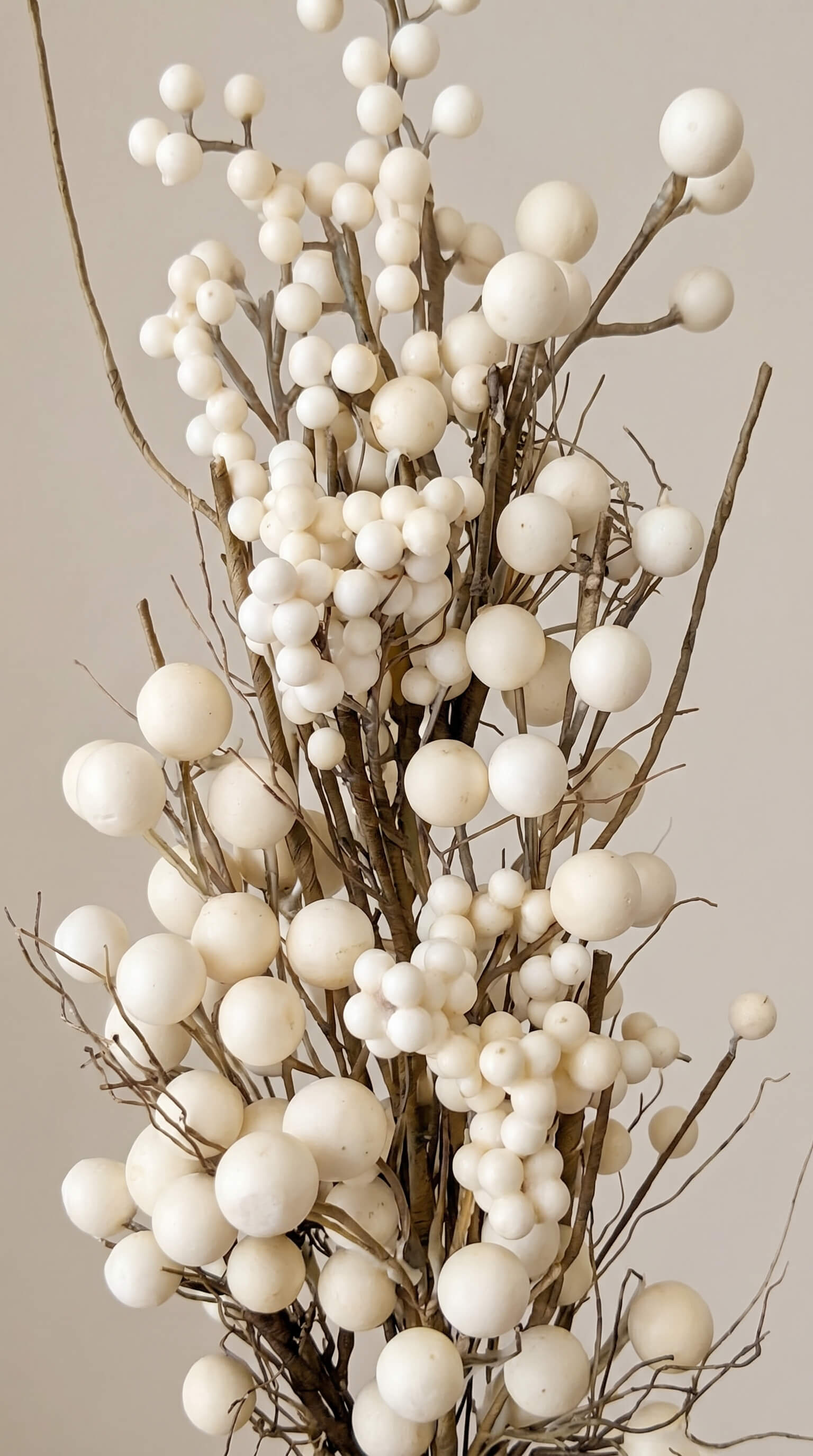 Cream Ivory Berry Stem 34" - Bundle of 3