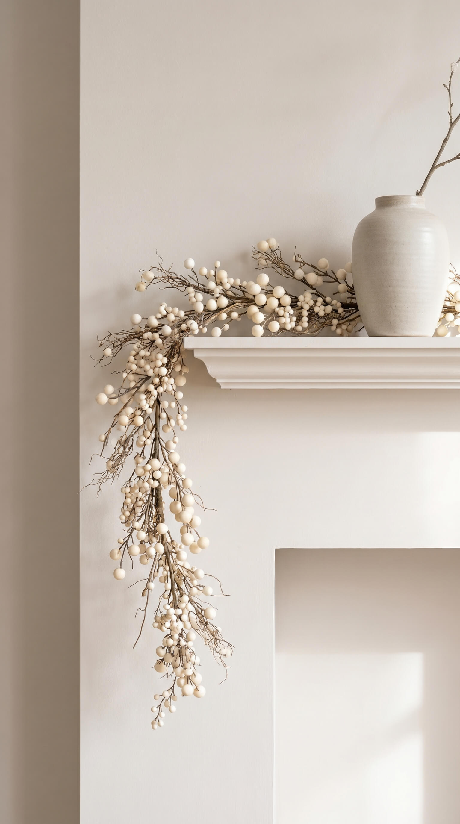 Cream Ivory Berry Garland 60"