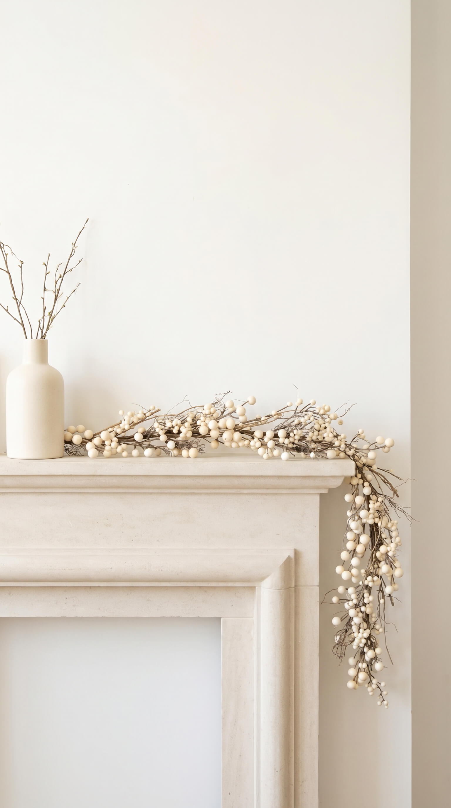 Cream Ivory Berry Garland 60"
