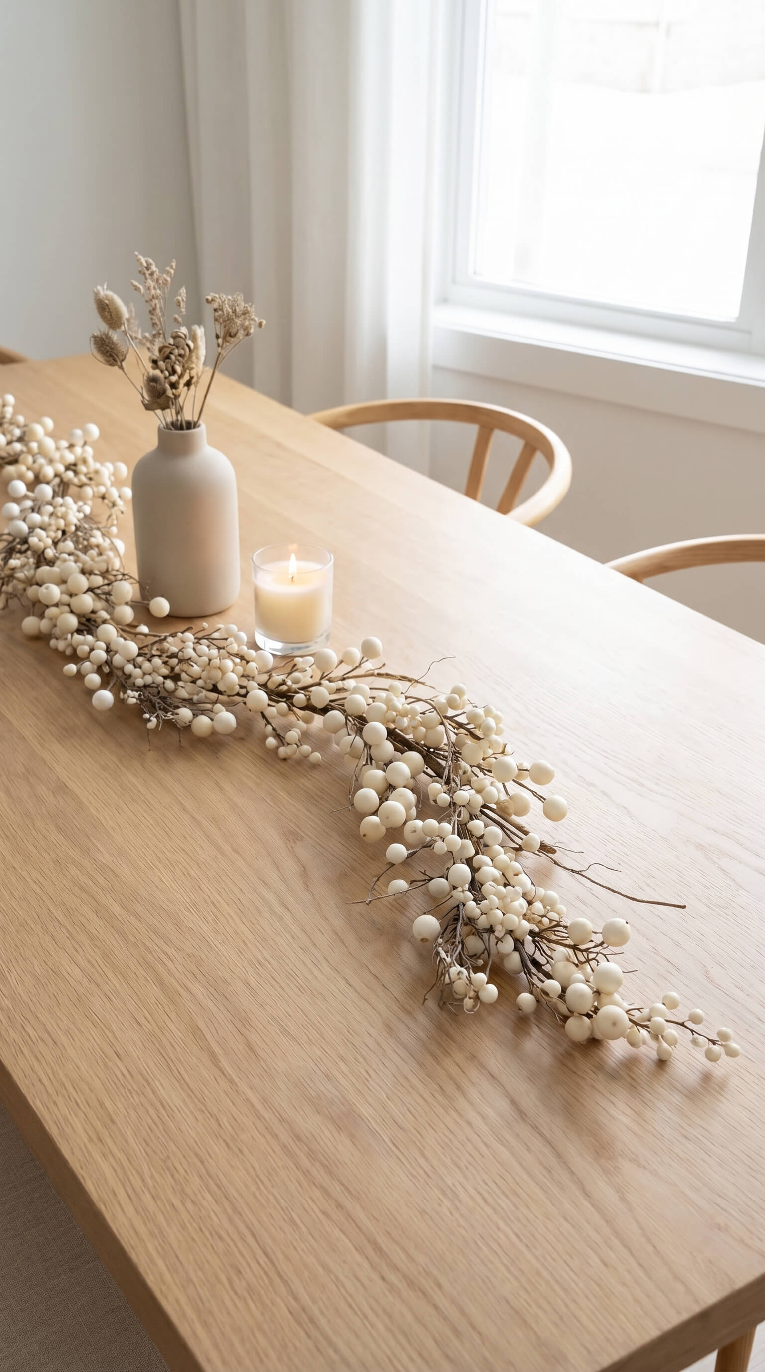 Cream Ivory Berry Garland 60"
