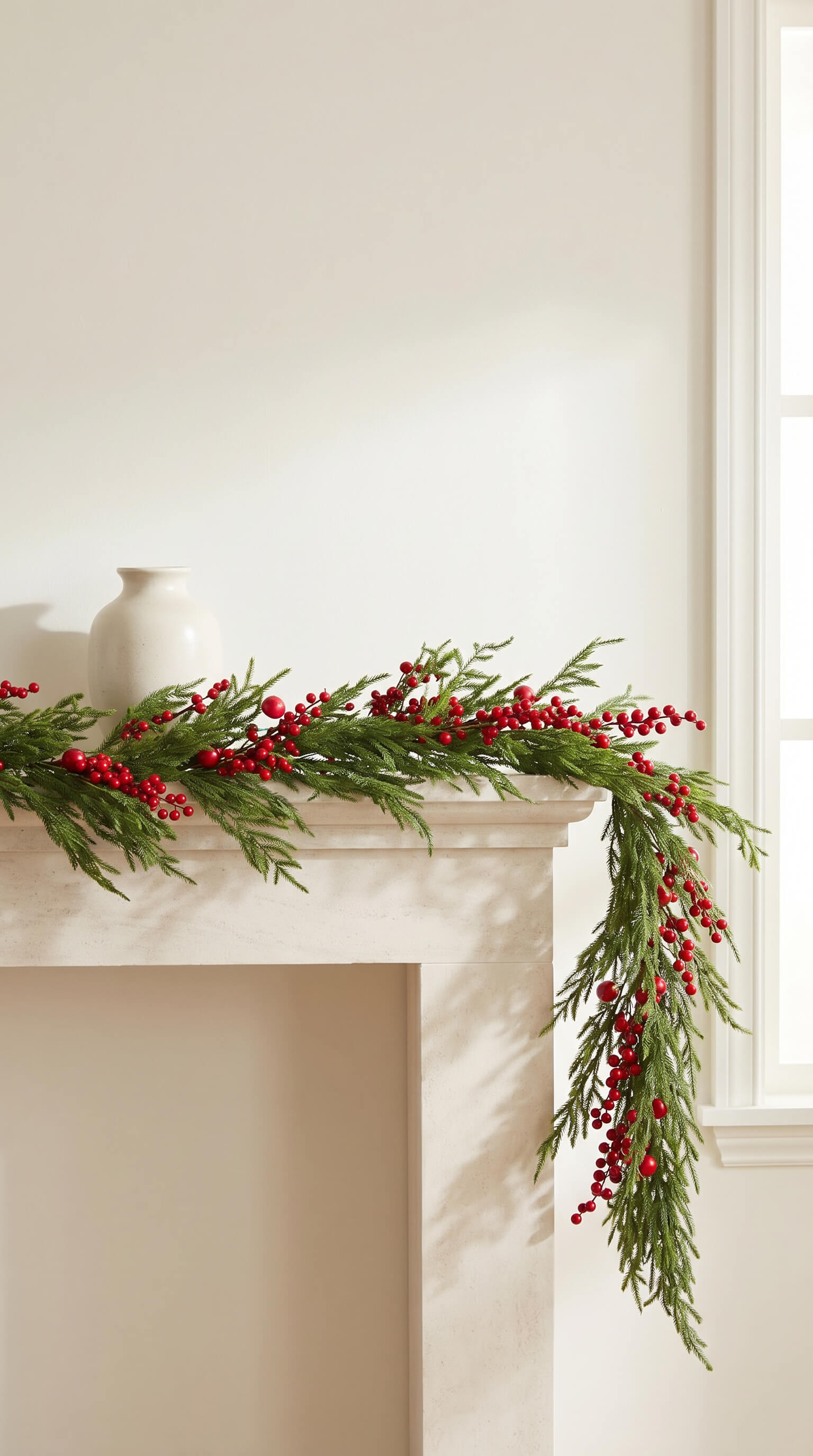 Red Apple &amp; Berry Norfolk Garland 60"