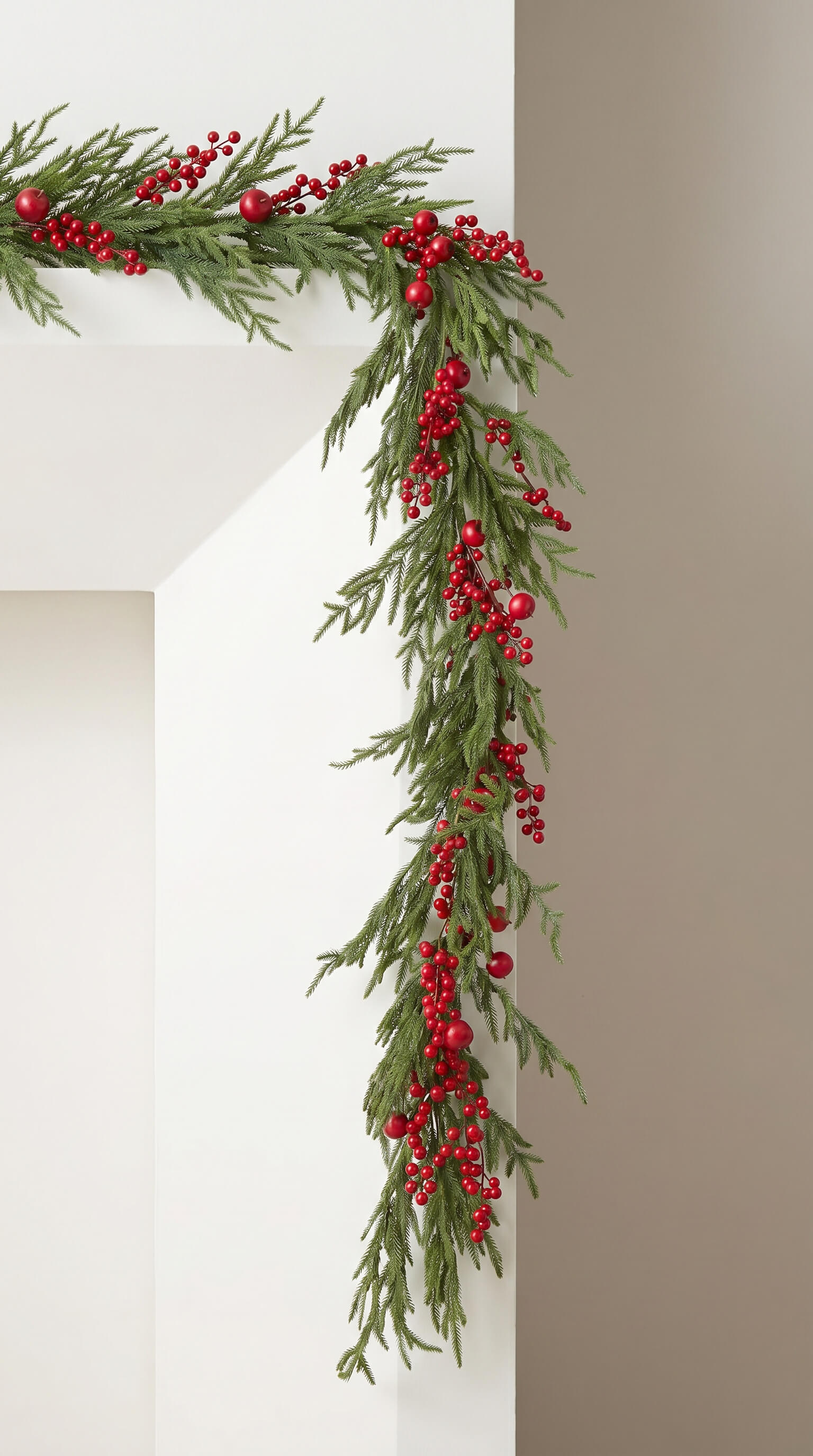 Red Apple &amp; Berry Norfolk Garland 60"