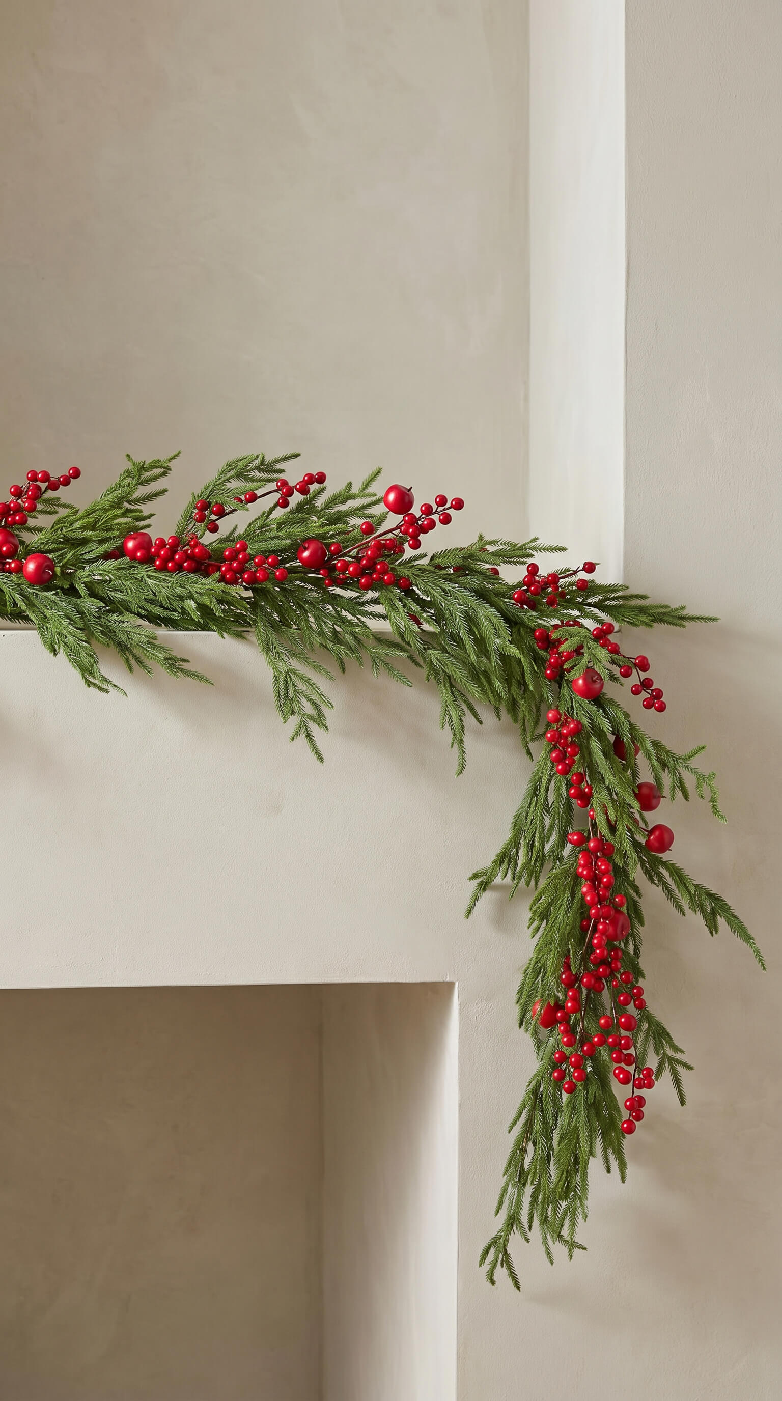 Red Apple &amp; Berry Norfolk Garland 60"