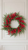 Red Apple & Berry Norfolk Wreath 24"