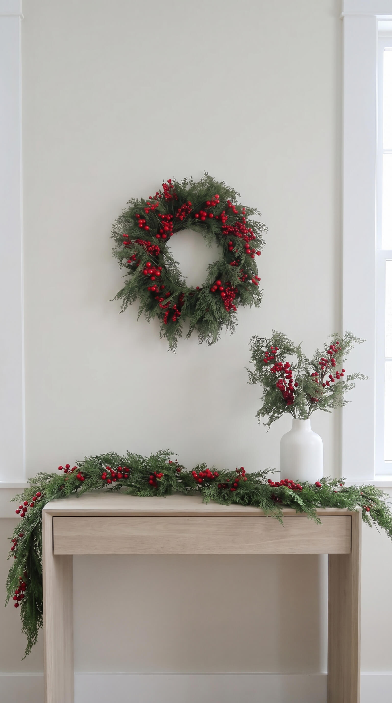 Red Berry Cedar Garland 60"