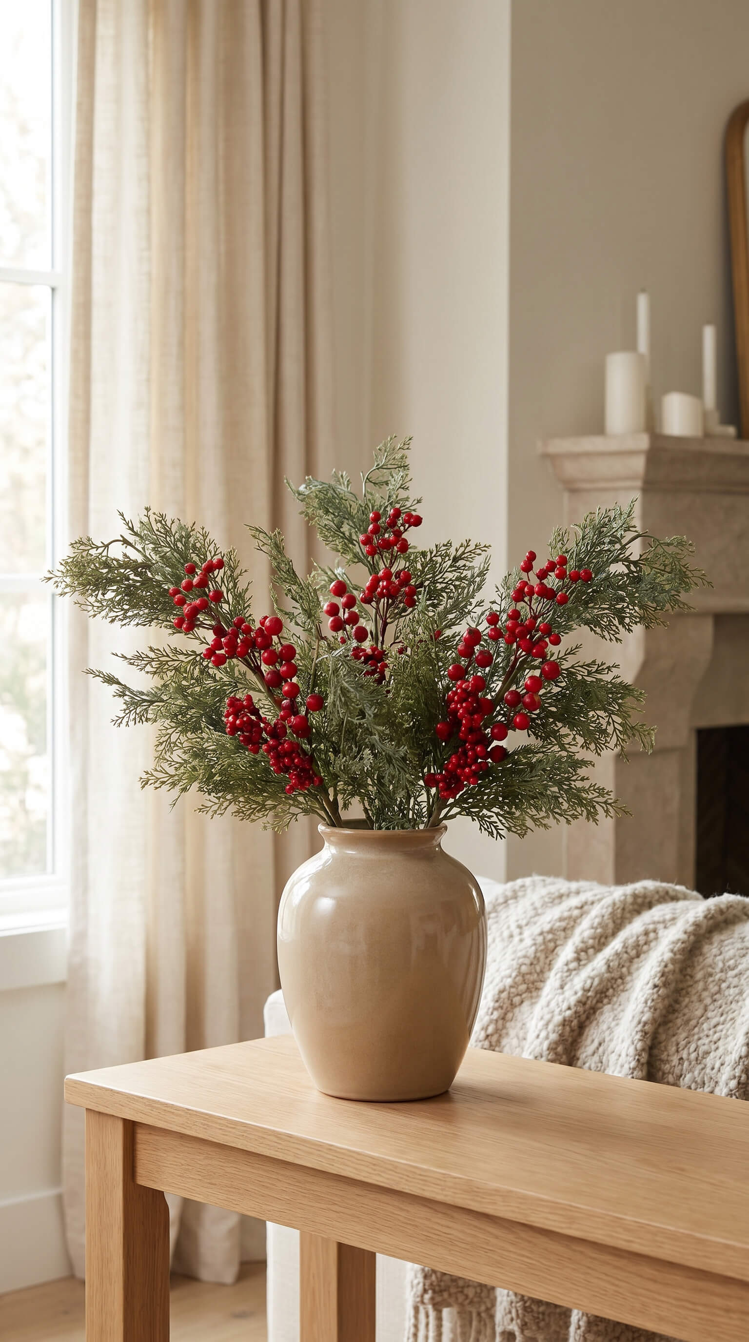 Red Berry Cedar Stem 36" - Bundle of 3