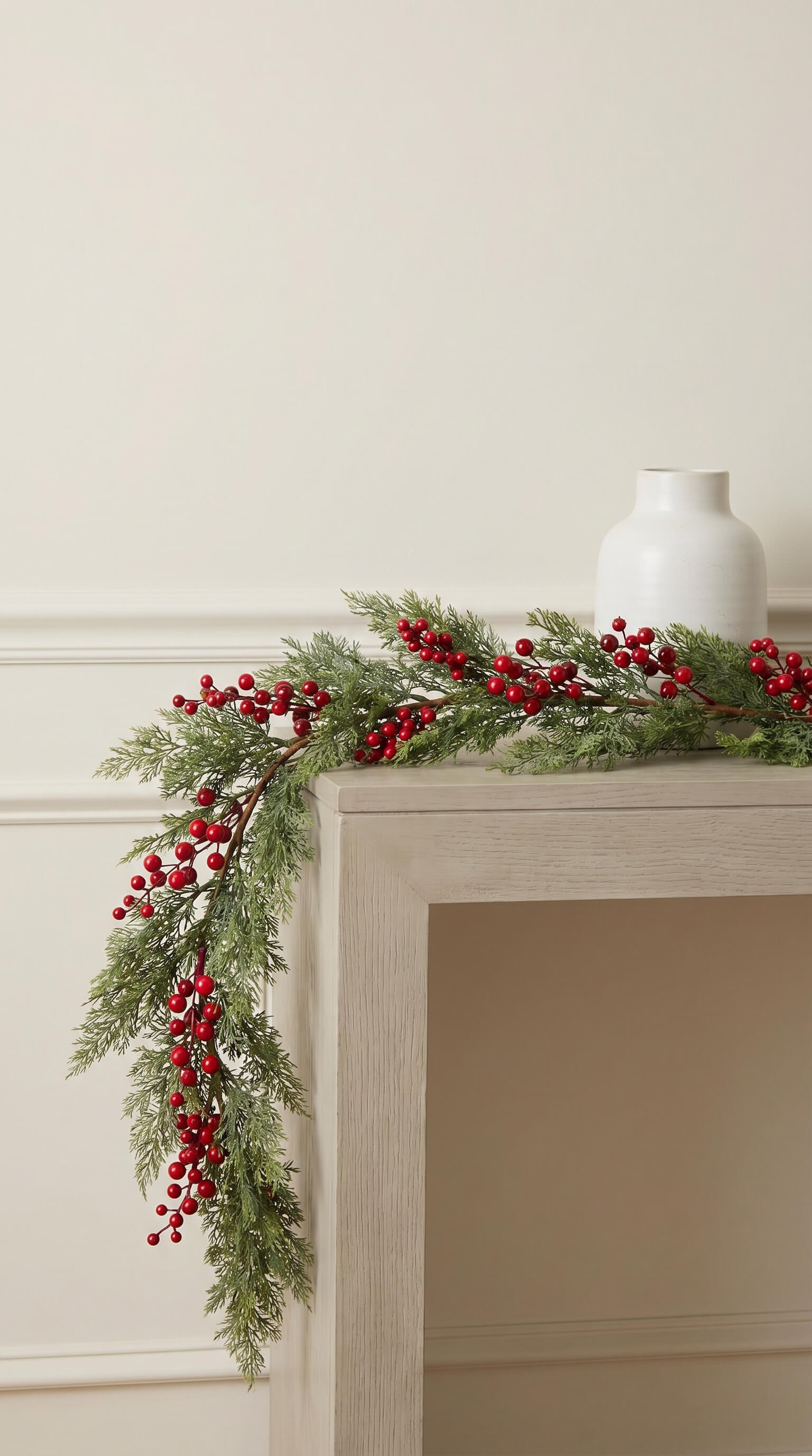 Red Berry Cypress Garland 60"
