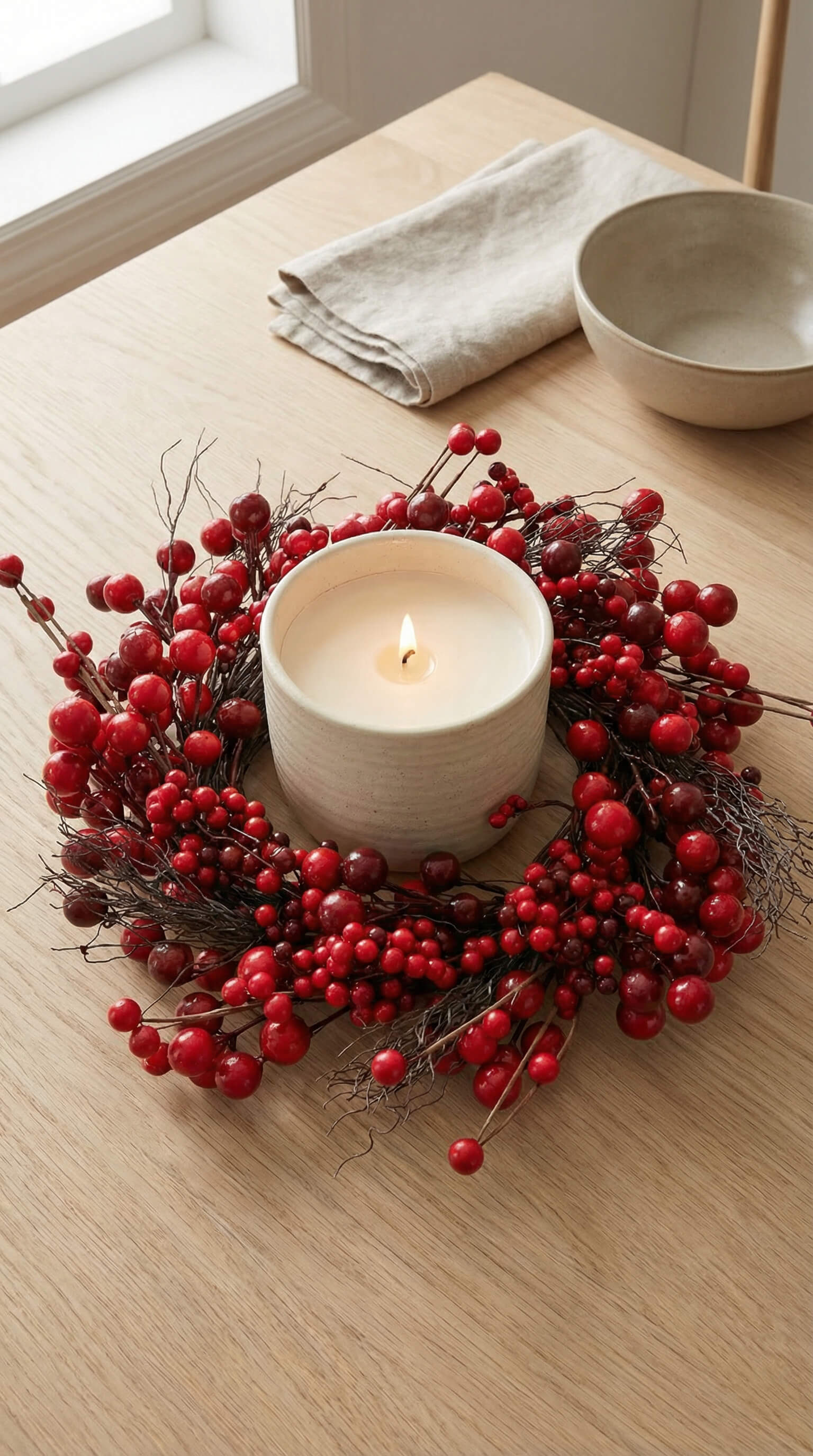 Red Berry Wreath 14"