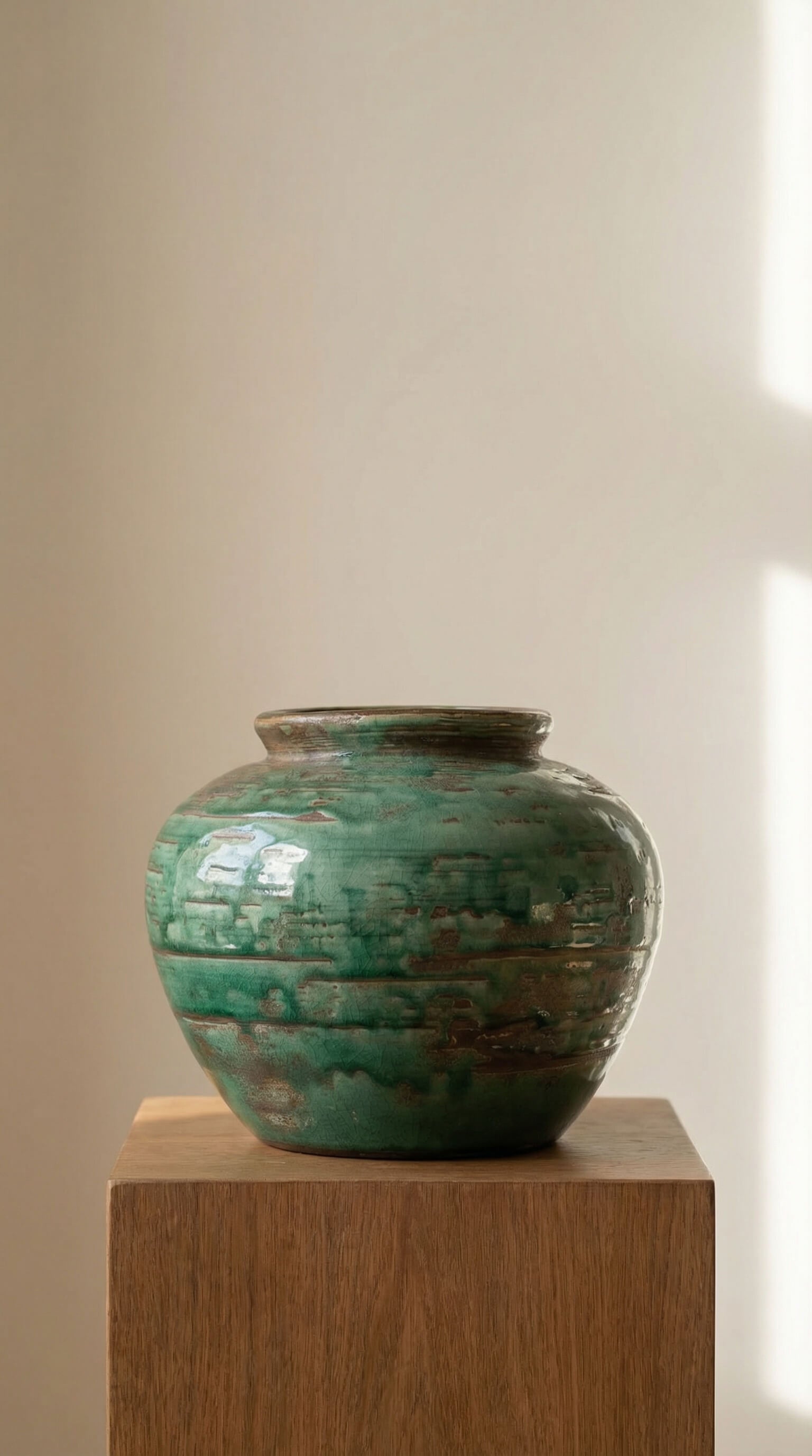 Selva Emerald Green Crackled Ceramic Vase – Hycroft Home Decor