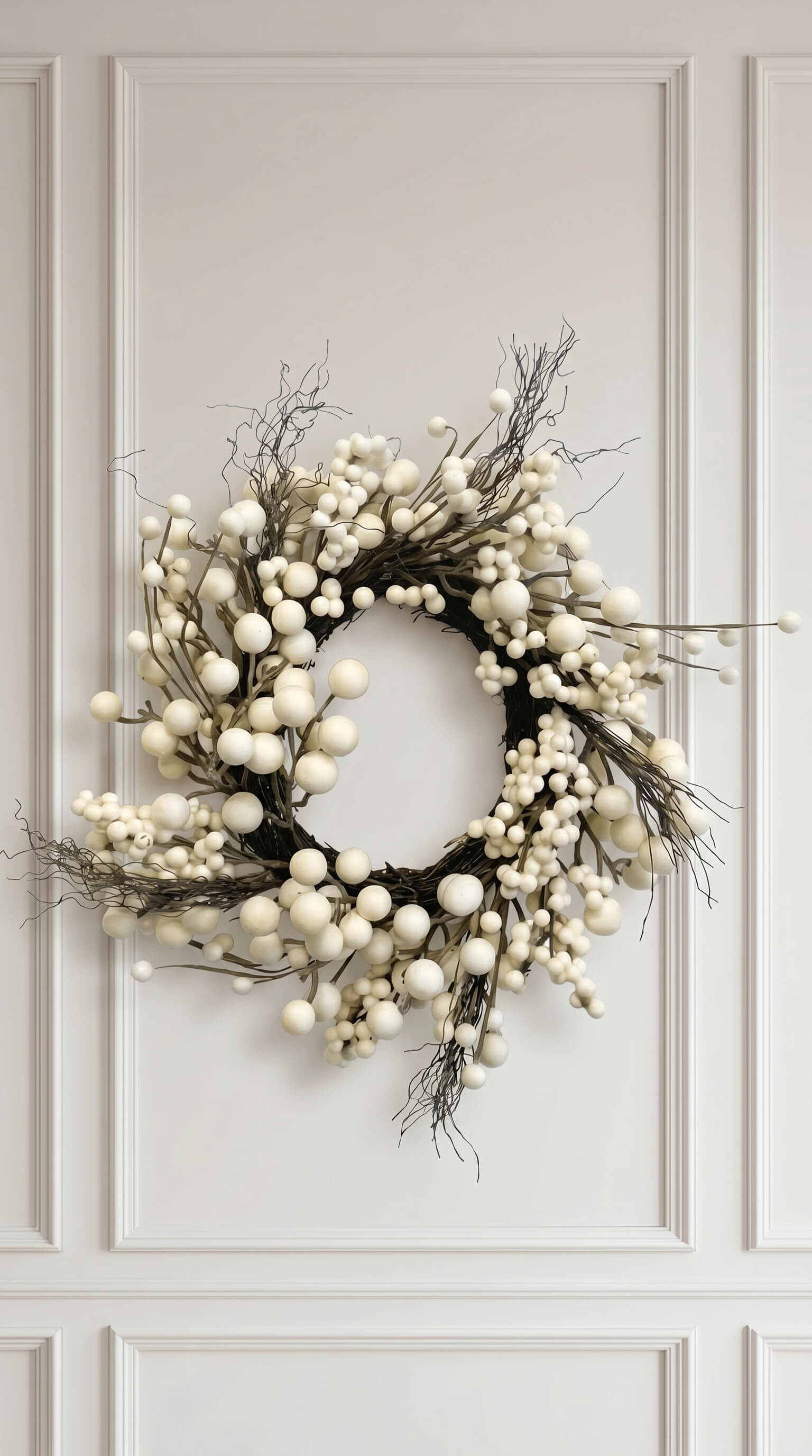 Cream Ivory Berry Wreath 14"
