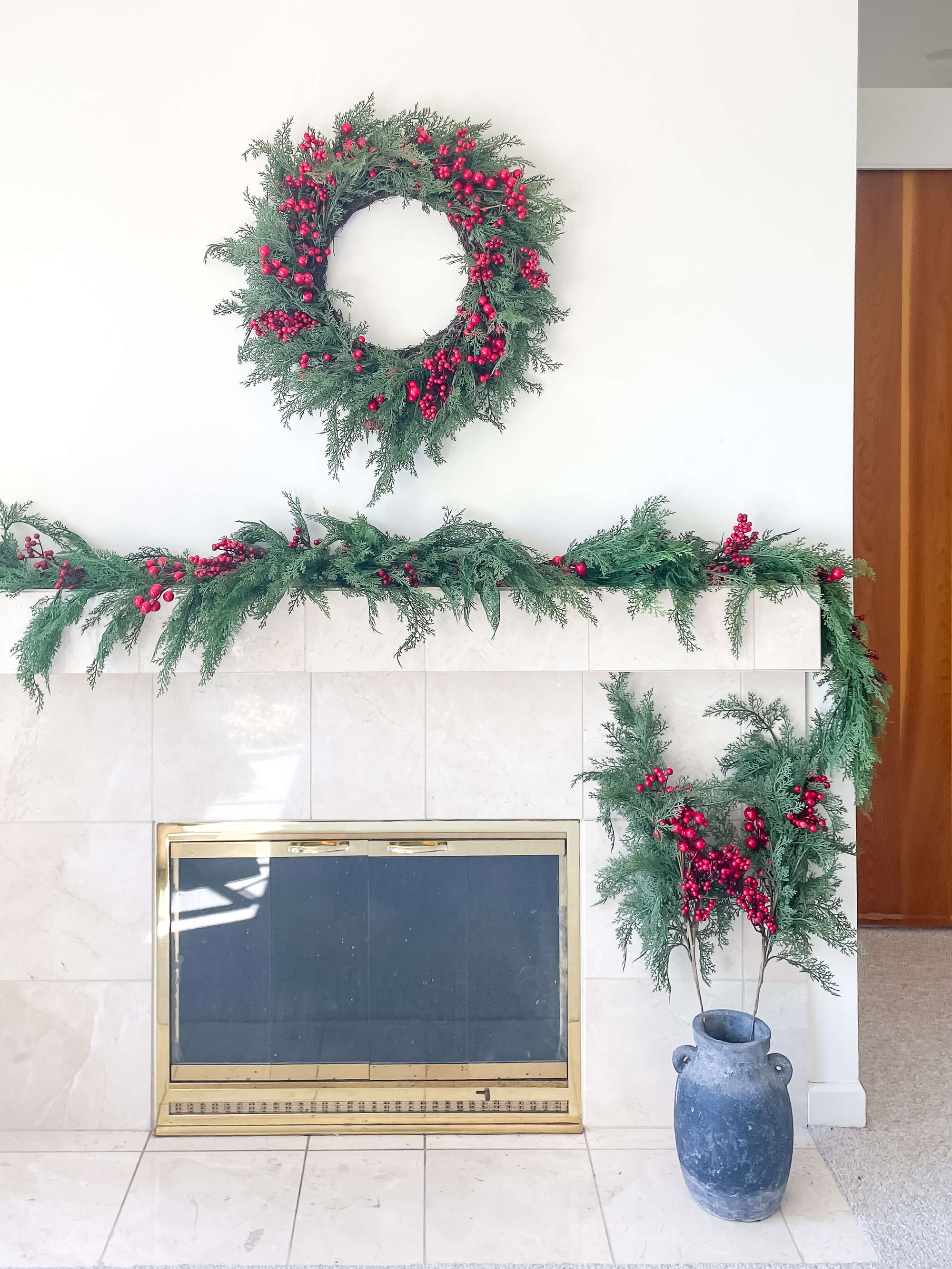 Red Berry Cedar Garland 60&quot;