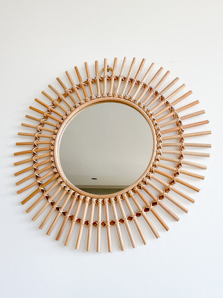 Rattan Sun Mirror