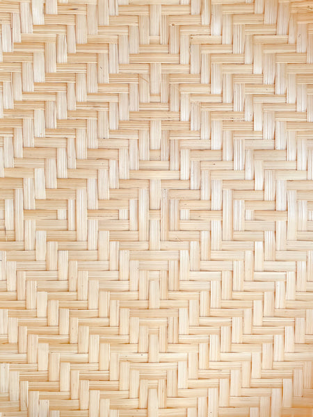 bamboo wall decor close up